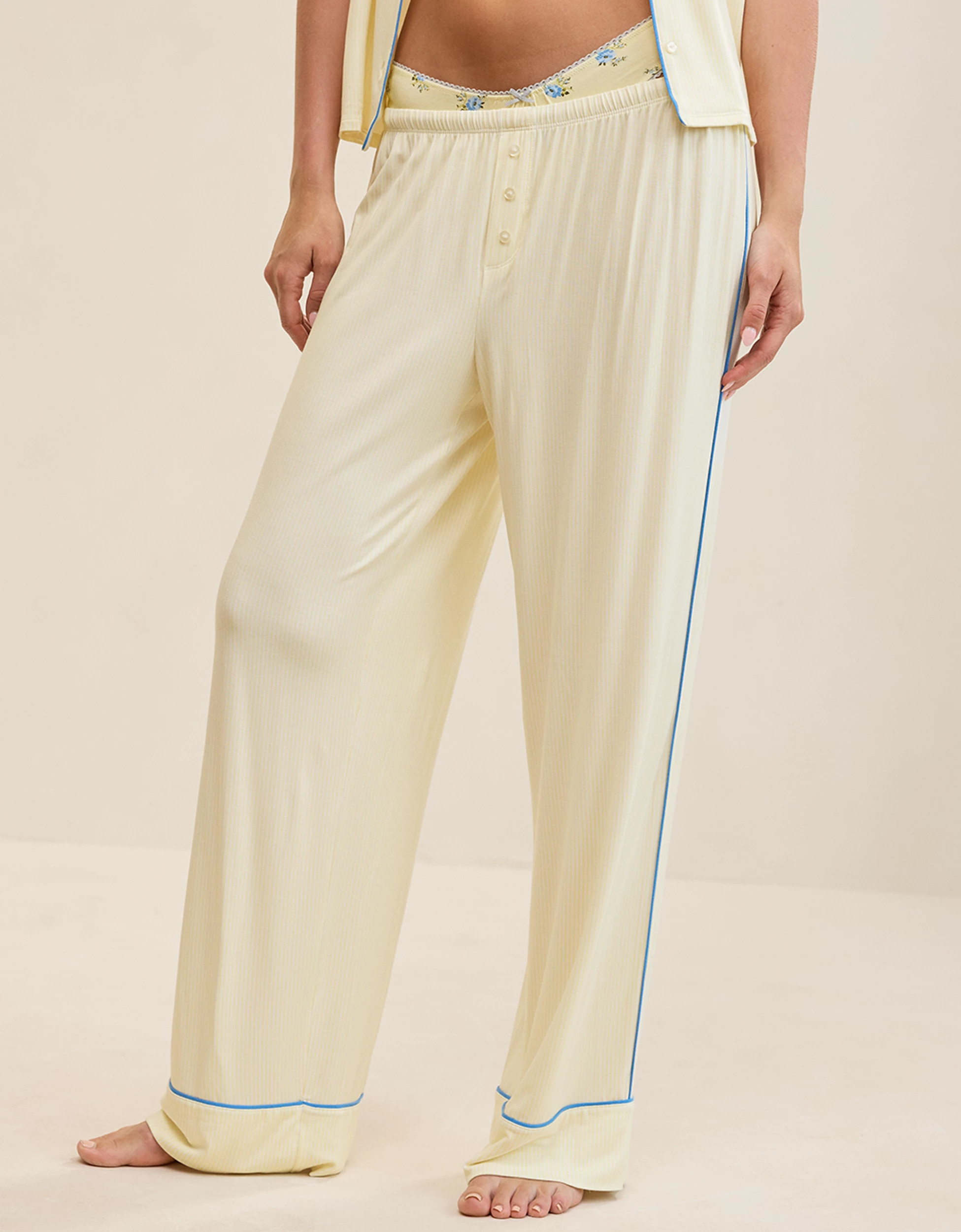 OVERSLEPT by Aerie Real Soft\u00ae Piping PJ Pant | Aerie