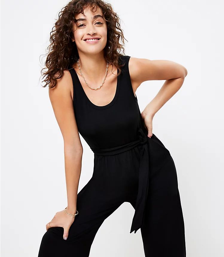 Scoop Neck Tank Jumpsuit | LOFT | LOFT