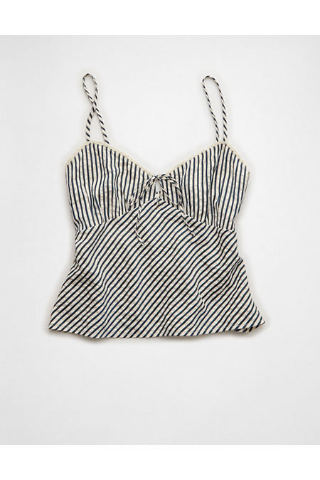 AE Easy Striped Cami Top Women's Navy XXS | American Eagle Outfitters (US & CA)