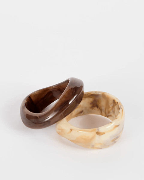 2 Pack Marble Look Acrylic Bangles | Target AU