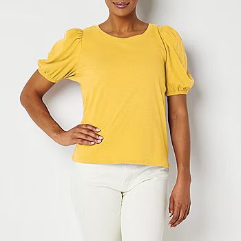 a.n.a Womens Round Neck Short Sleeve T-Shirt | JCPenney