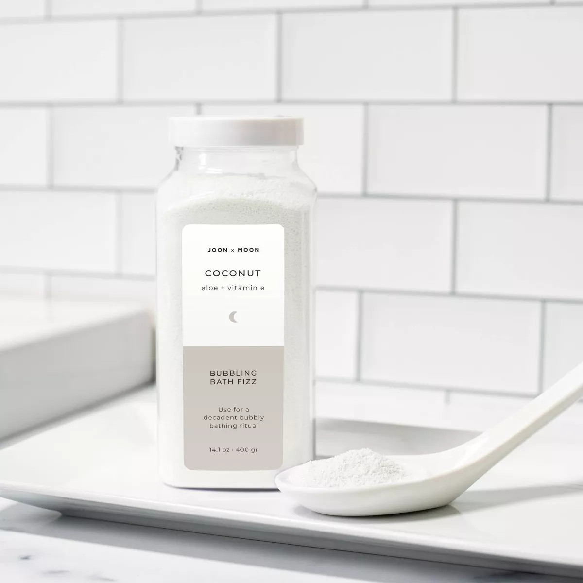 Joon X Moon Tropical Coconut Bubbling Bath Fizz - 14oz | Target