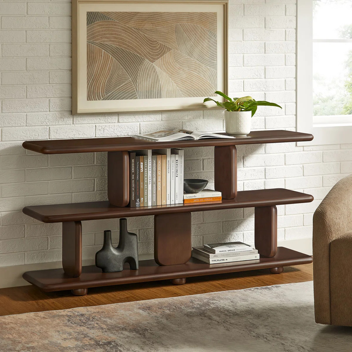 Lyle Sculptural 2-Tier Bookshelf | Wayfair North America