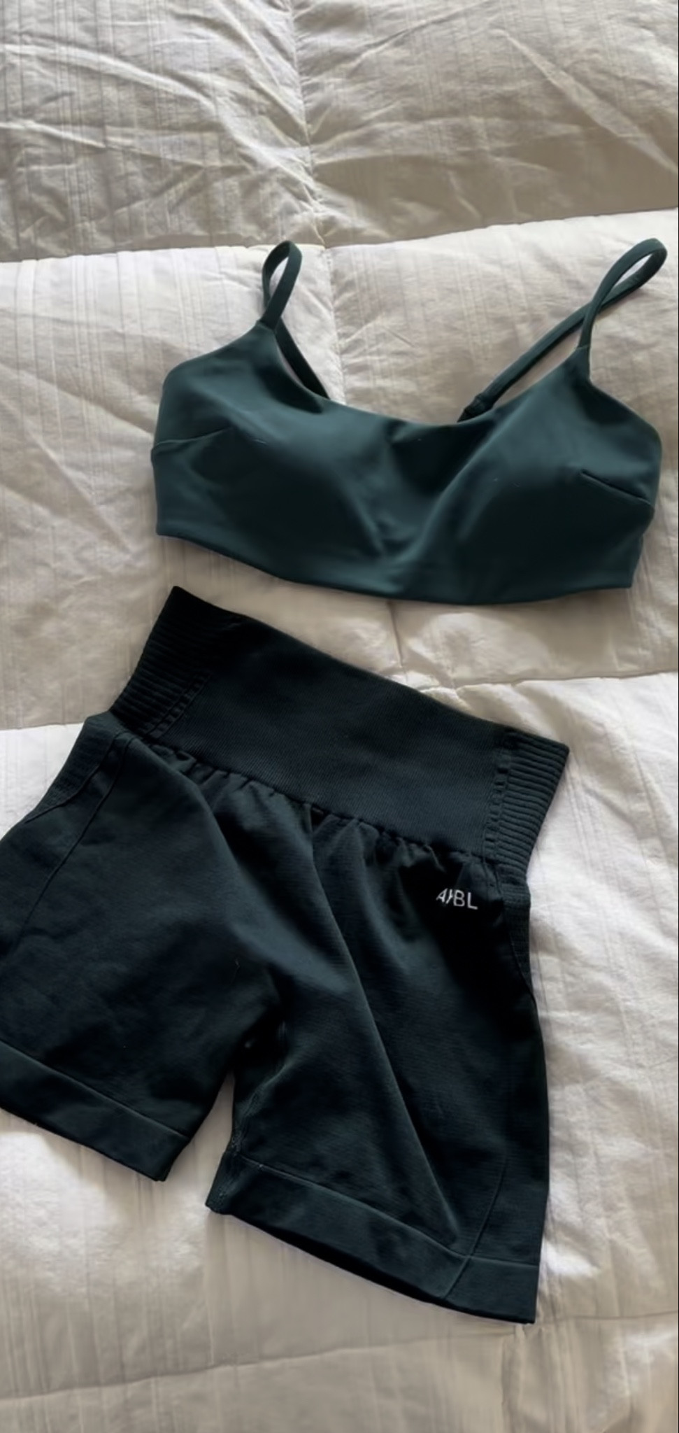 When you find a matching set but it’s from two different brands?! SLAY  

Size 6 in sports bra, shorts are the “Balance V2 seamless shorts” from AYBL, size small. 

#LTKfitness #LTKfindsunder50