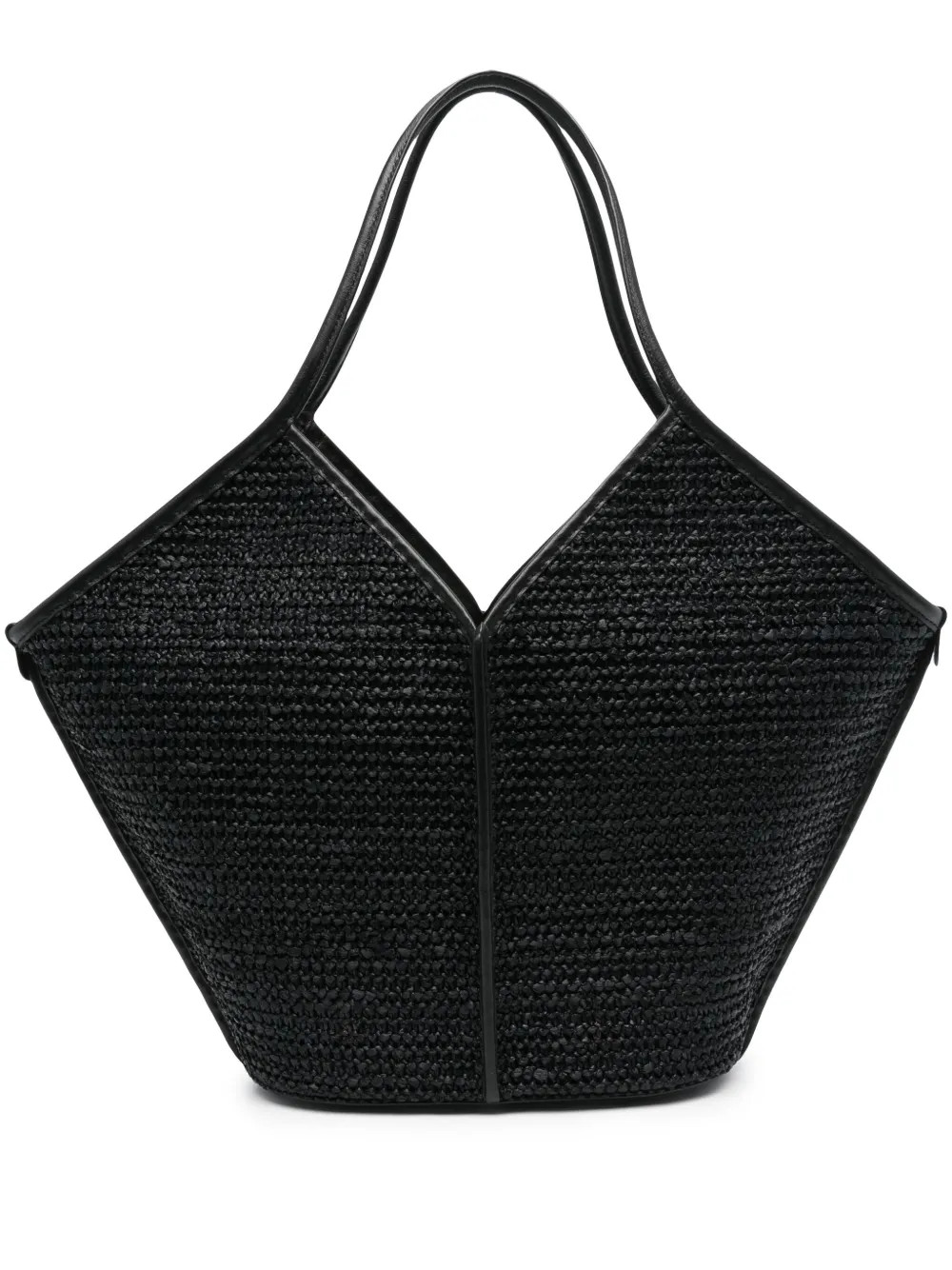 Hereu Calella Raffia Tote Bag | Black | FARFETCH CA | Farfetch Global