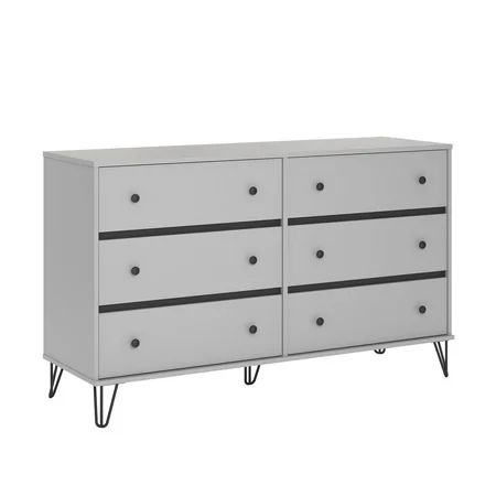 Novogratz Owen 6 Drawer Dresser, Dove Gray - Walmart.com | Walmart (US)