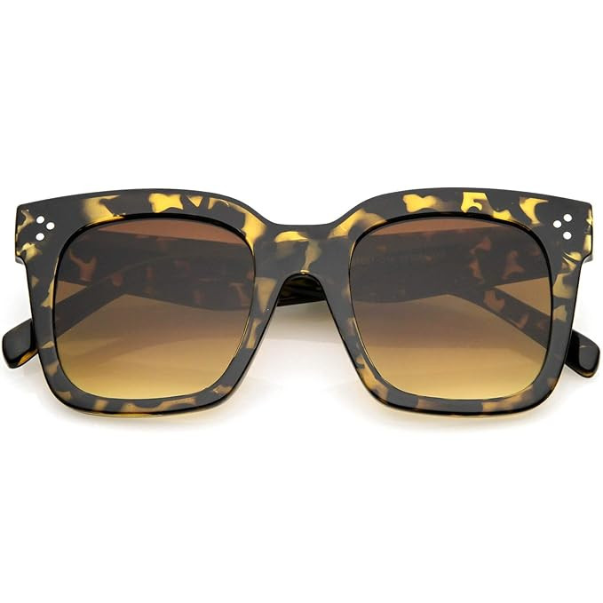 zeroUV - Retro Oversized Square Sunglasses for Women with Flat Lens 50mm | Amazon (US)