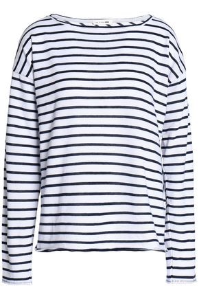 Rag & Bone/jean Woman Striped Cotton-blend Top White Size XXS | The Outnet US