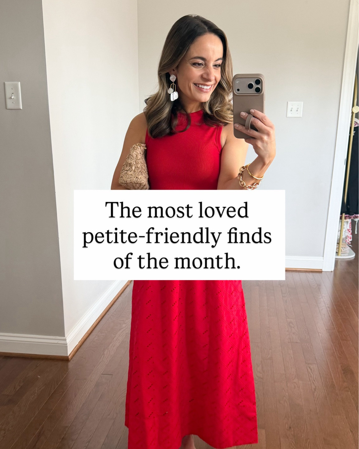 May top sellers - the petite friendly finds I loved and you did too! 

Red maxi dress (Nordstrom): xxs (sold out in red, sizes available in white) 
Red crewneck dress (Ann Taylor): petite xxs/00 
Short sleeve cardigan (J.Crew): xs - sized up 
Denim shorts (Target): xs 
Navy skirt (Target): xxs - sold out in navy, available in white