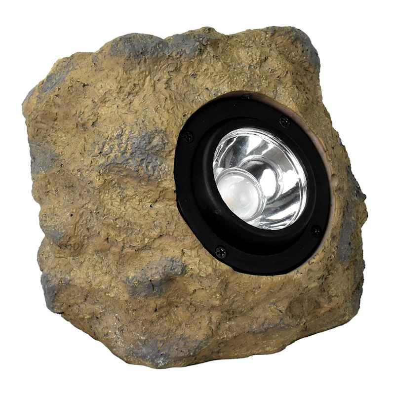 30-Lumen Solar Adjustable Rock Spotlight | At Home