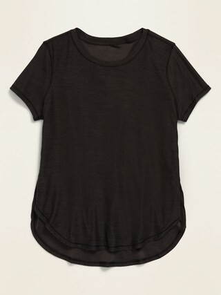 Ultra-Soft Breathe ON Uniform Tulip-Hem Tee for Girls | Old Navy (US)