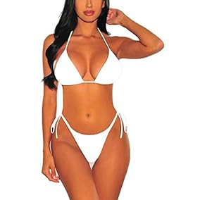 Women's String Triangle Halter... | Amazon (US)