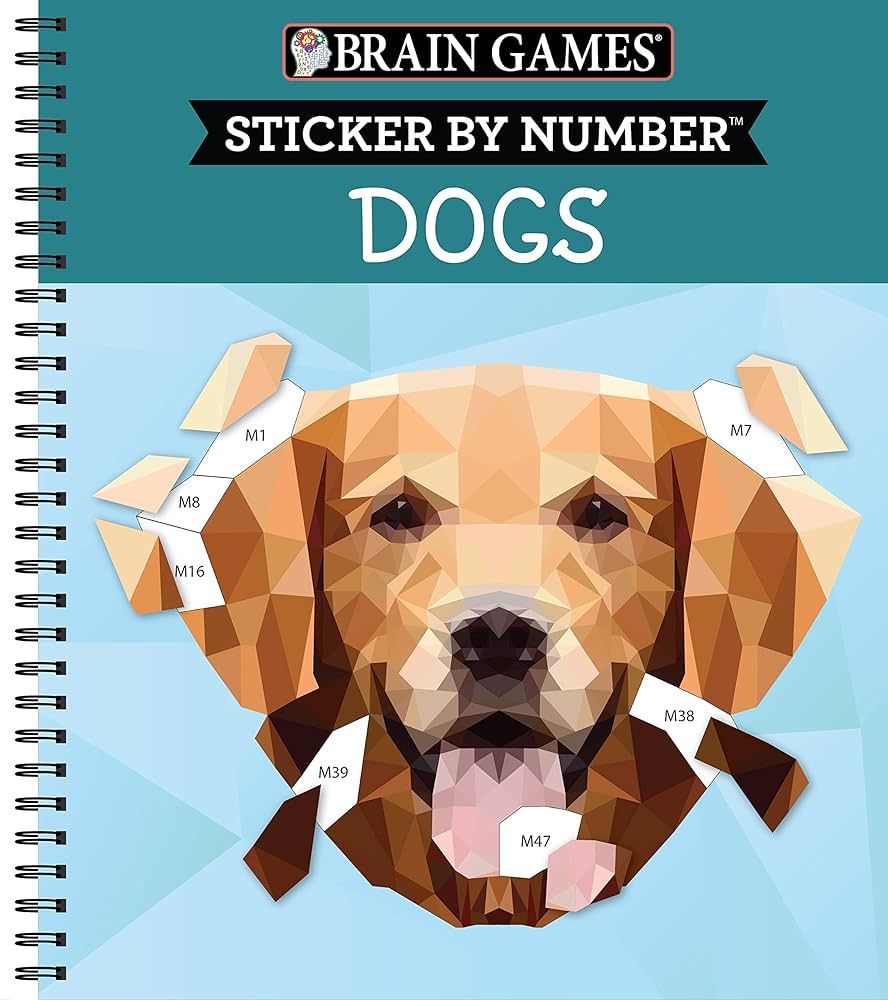Brain Games - Sticker by Number: Dogs (28 Images to Sticker) | Amazon (US)
