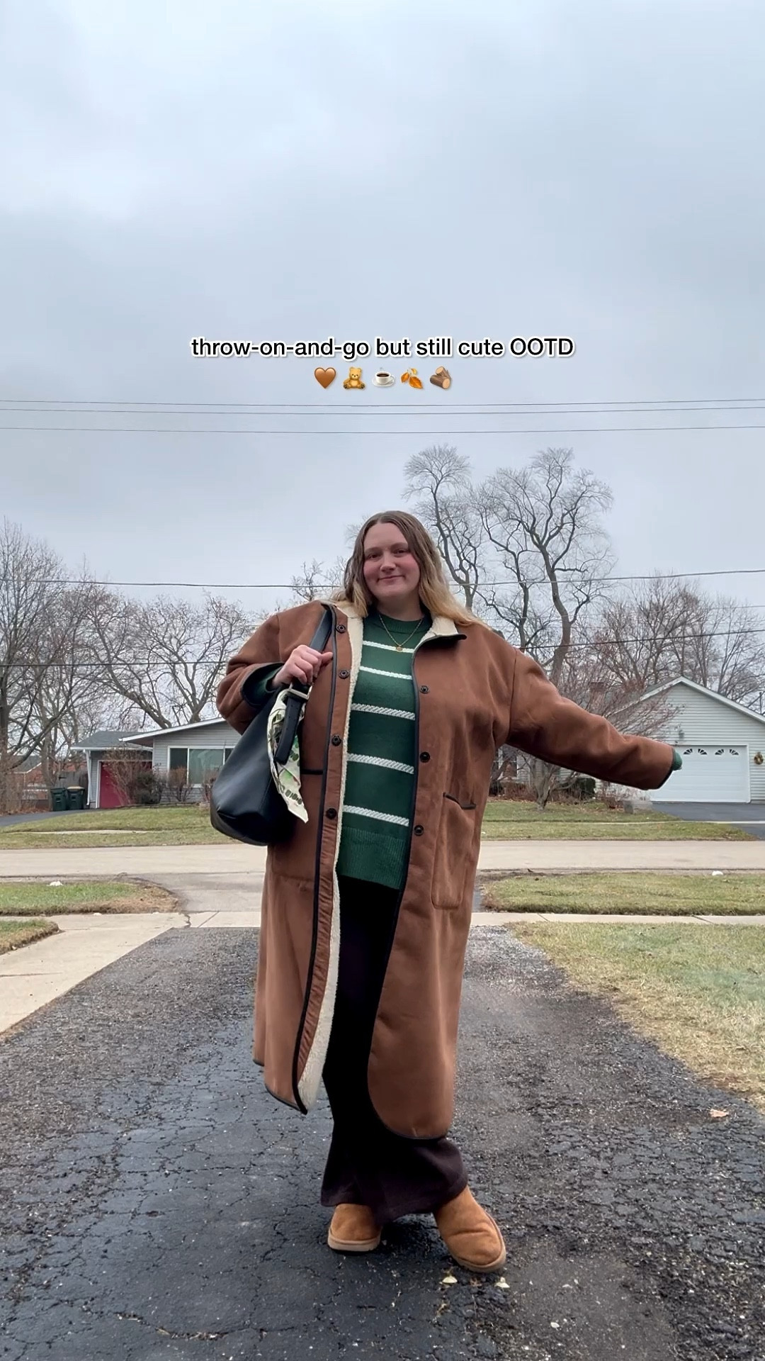 OOTD ft. wet hair, freezing temps & car exhaust 🥶

Everyone told me not to buy this coat…and yet, somehow, it’s getting nonstop compliments!! Cozy enough to survive errands, casual enough to convince strangers I actually tried, and stylish enough that I can pretend I have my life together as a mom of 3 😅

Everything’s in my LTK if you want to shop 🤎 Nowww…who’s ready for the kids to go back-to-school?! Lol.

#momootd #winterfashion #neutralstyle #momstyle #comfyandcute 

#LTKMidsize #LTKFindsUnder50 #LTKSeasonal