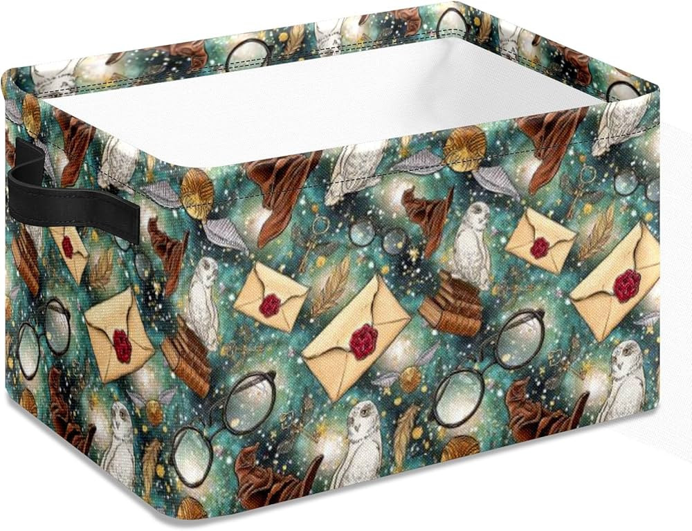 Halloween Wizard Owl Magic Storage Basket Large Foldable Owl Storage Bin Cube Collapsible Organiz... | Amazon (US)