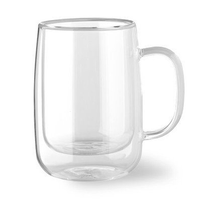 Double Wall Glass Coffee Mug, Each, Small