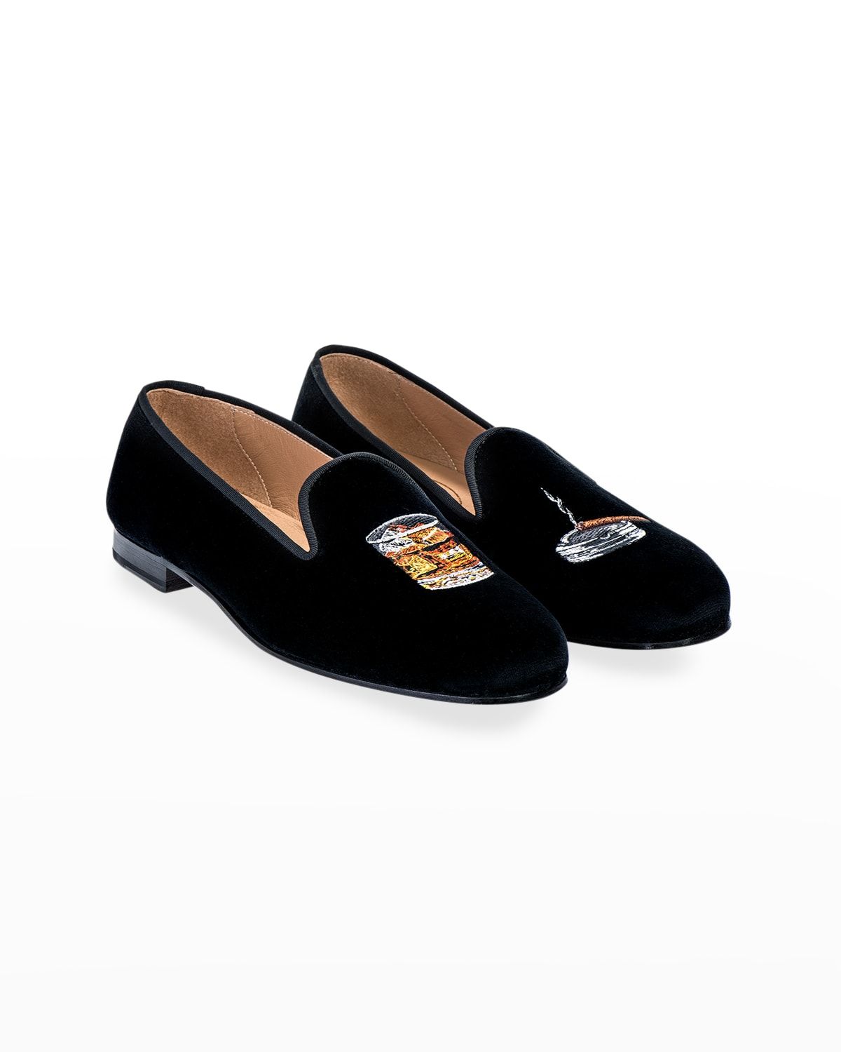 Men's Scotch Embroidered Velvet Loafers | Neiman Marcus