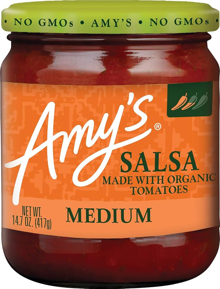 Amy's Salsa, Medium Salsa, Made With Organic Tomatoes, Gluten Free, Vegan Snacks, 14.7 Oz | Amazon (US)