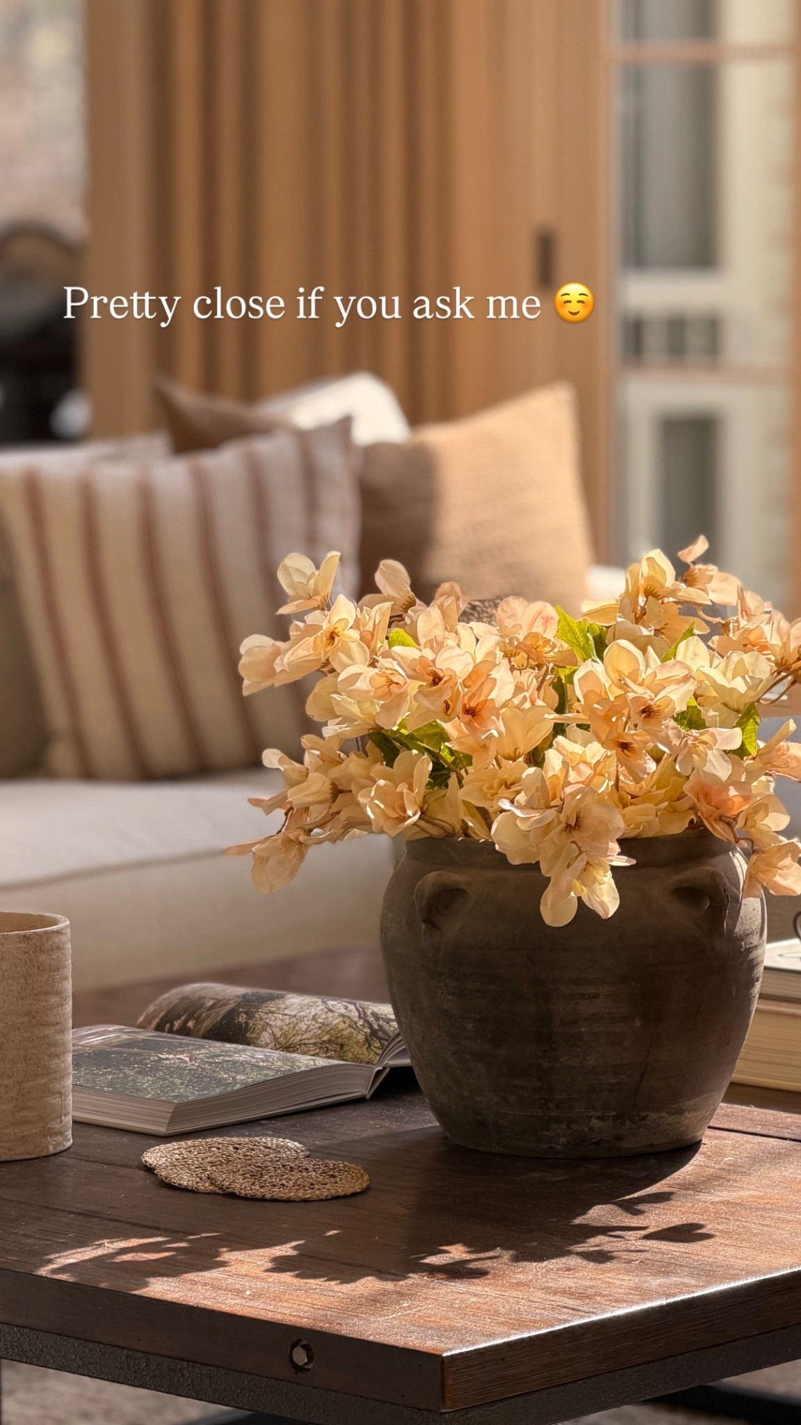 Artificial spring florals! These look so close to real sweet peas! I have one bundle of 6 here and to make them fill the vessel out, I snipped them in half. I also used a little blush (yes my makeup) on the petals to give some variation in color!

#LTKHome #LTKmorningroutine #LTKSaleAlert