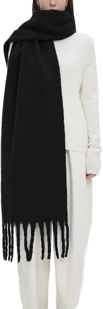 Large Chunky Scarf Oversized Fluffy Scarves Blanket Big Wool Thick Winter Warm | Amazon (US)