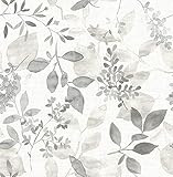 NuWallpaper NUS3144 Breezy Peel & Stick Wallpaper, Grey | Amazon (US)