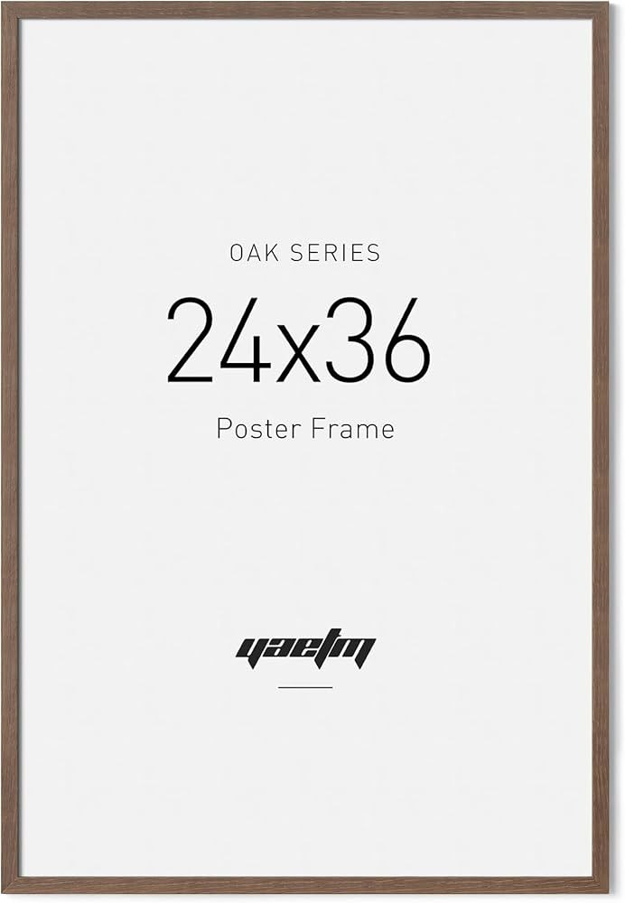 Yaetm Minimalist 24x36 Poster Frame – Solid Walnut Wood Frame 24 x 36 for Picture & Art Print, ... | Amazon (US)