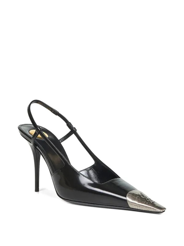 Saint Laurent Zapatillas Jeanne Con Tacón De 90mm | Negro | FARFETCH | Farfetch Global