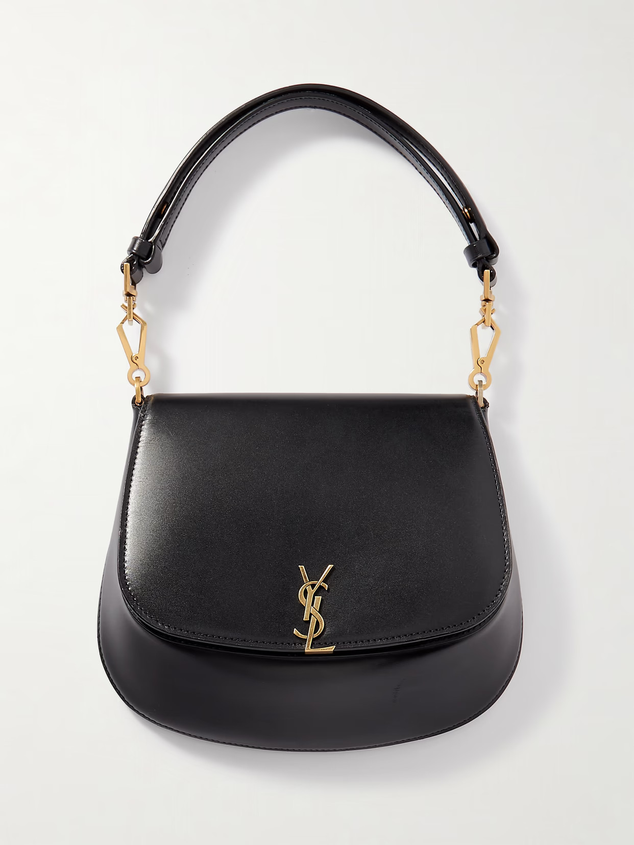SAINT LAURENT - Voltaire Top Handle Mini Leather Shoulder Bag - Black | NET-A-PORTER (US)