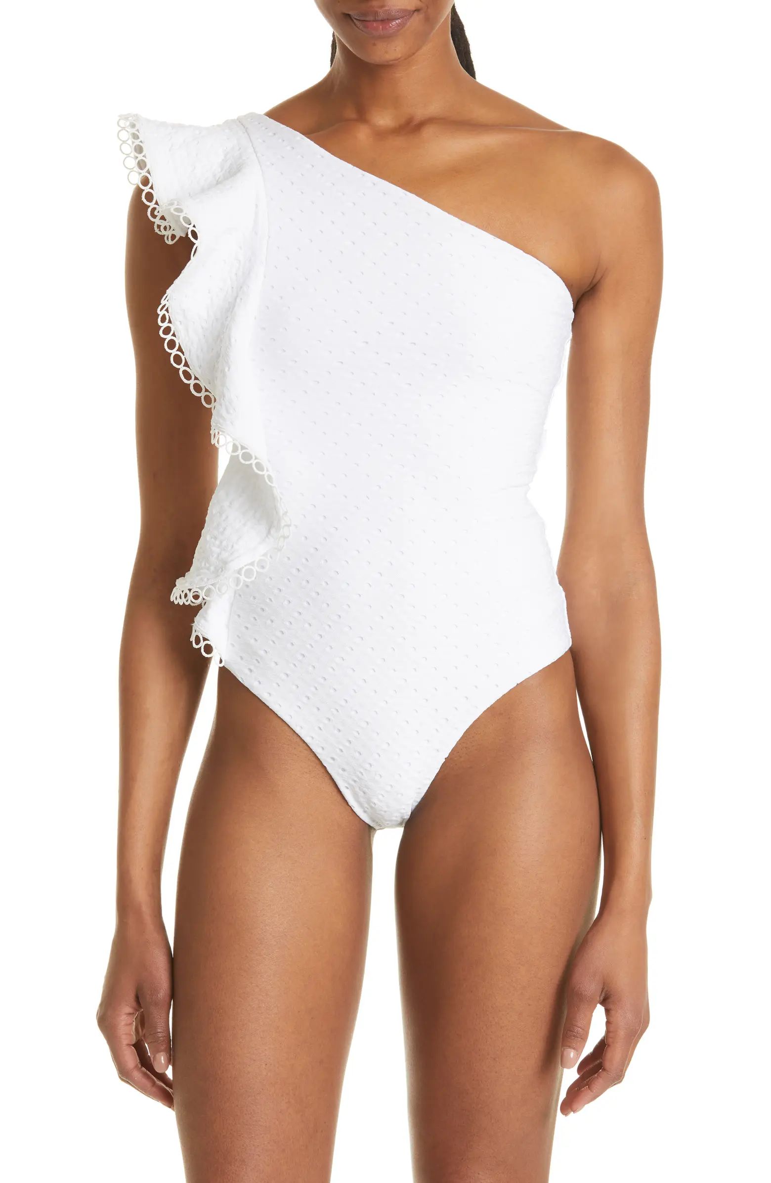 FARM Rio Ruffles One-Shoulder One-Piece Swimsuit | Nordstrom | Nordstrom