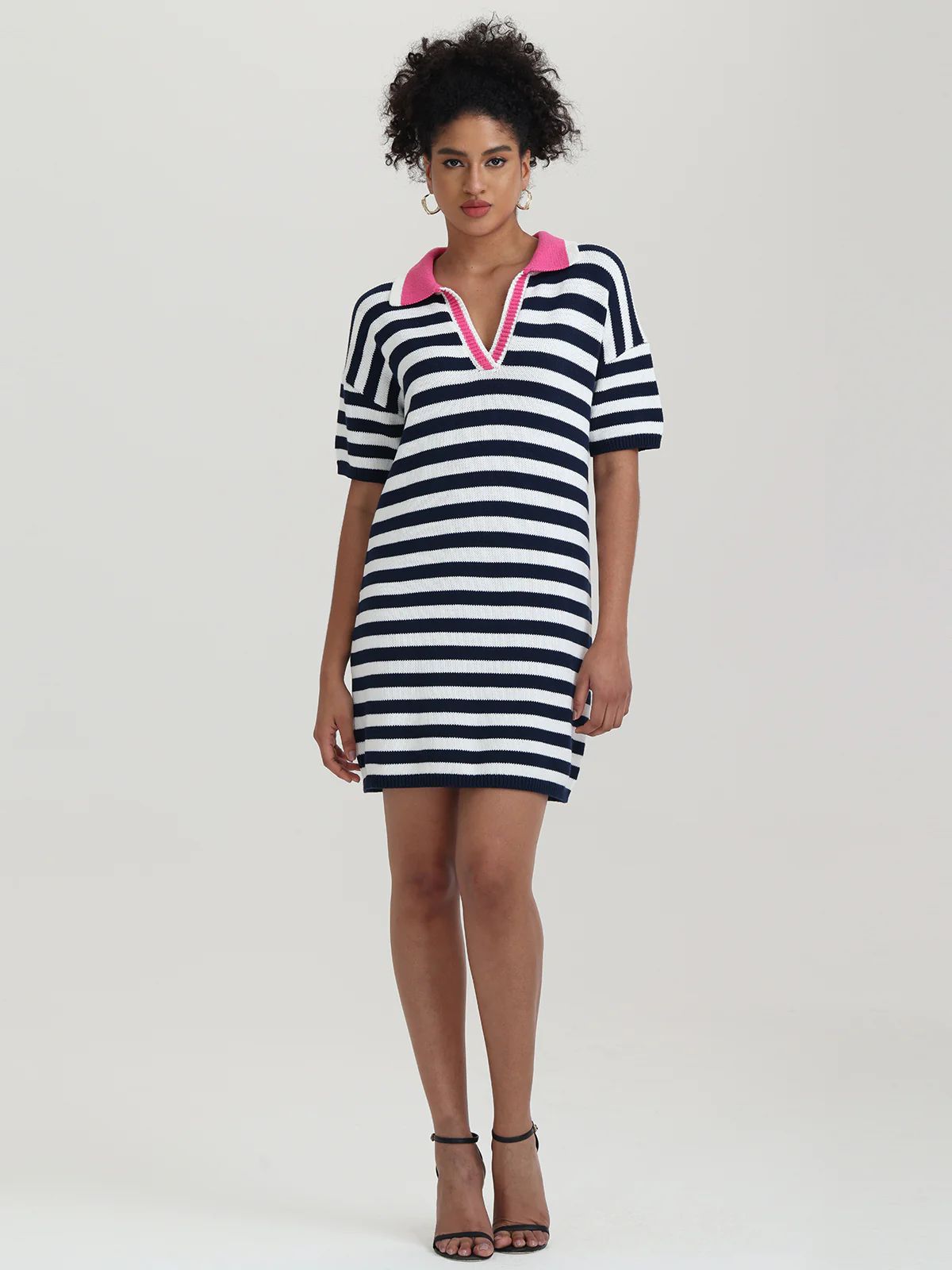 Lottie: Stripe Polo Mini Dress | 525 America
