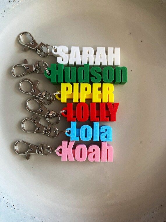 Personalized Keychain Name Keychain Name Tag for Backpack | Etsy | Etsy (US)