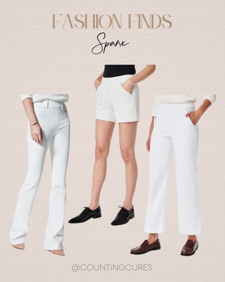 Grab these chic all-white flared pants, mom shorts, straight pants to wear this spring and summer from Spanx! This is perfect when you pair it with any top for a casual look and workwear!
#transitionalstyle #capsulewardrobe #outfitinspo #springfashion

#LTKworkwear #LTKSeasonal #LTKstyletip