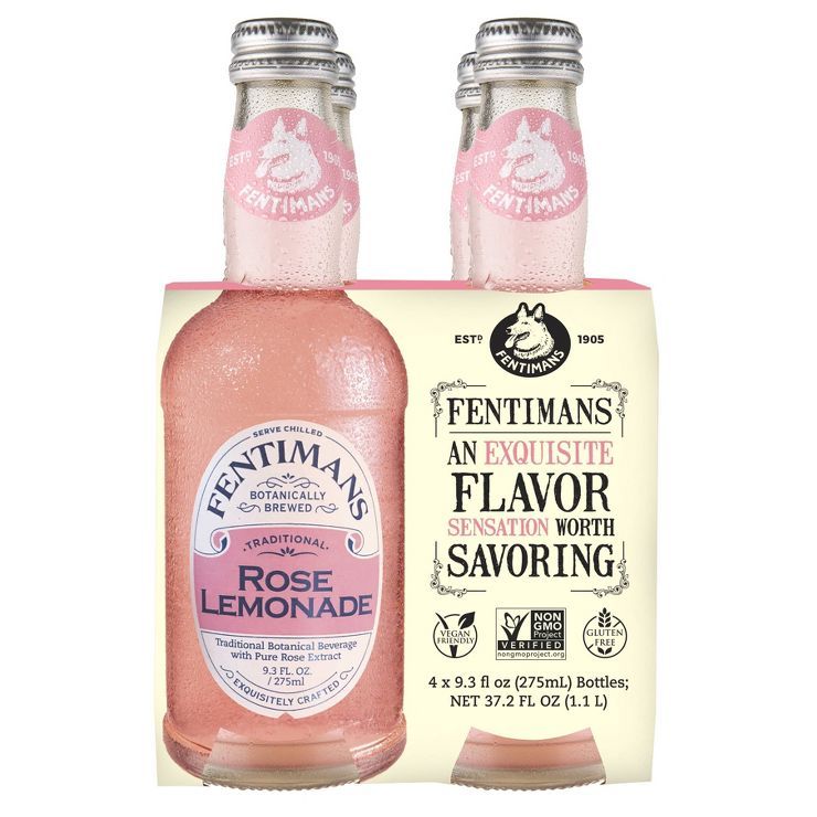 Fentimans Rose Lemonade Glass Bottles - 4pk/9.3 fl oz | Target
