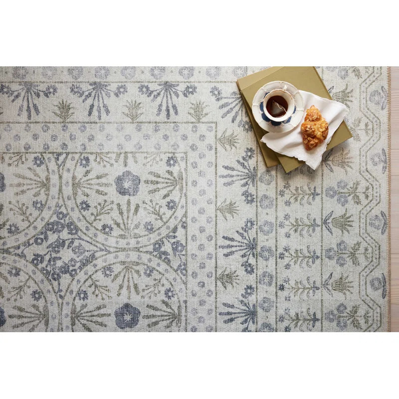 Rifle Paper Co. x Loloi Maison MAO-03 Rosette Ivory Rug | Wayfair North America
