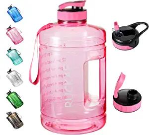 Ruckae Water Bottle, 1 Gallon Water Bottle with Straw and One Replaceable Lids, 128OZ Motivationa... | Amazon (US)