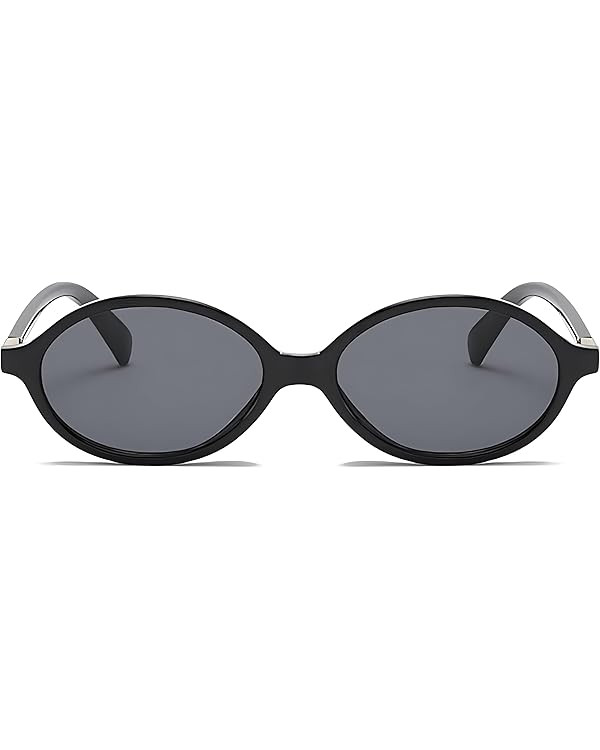Retro Oval Sunglasses for Women Men Vintage 90s Sunglasses Trendy Fashion Sun Glasses Designer Sh... | Amazon (US)