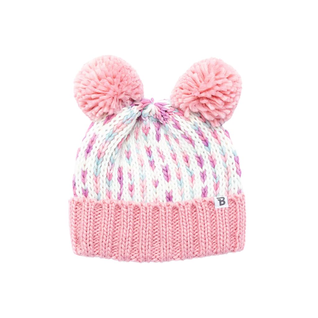 Pink Double Pom Pom Beanie | Babiators