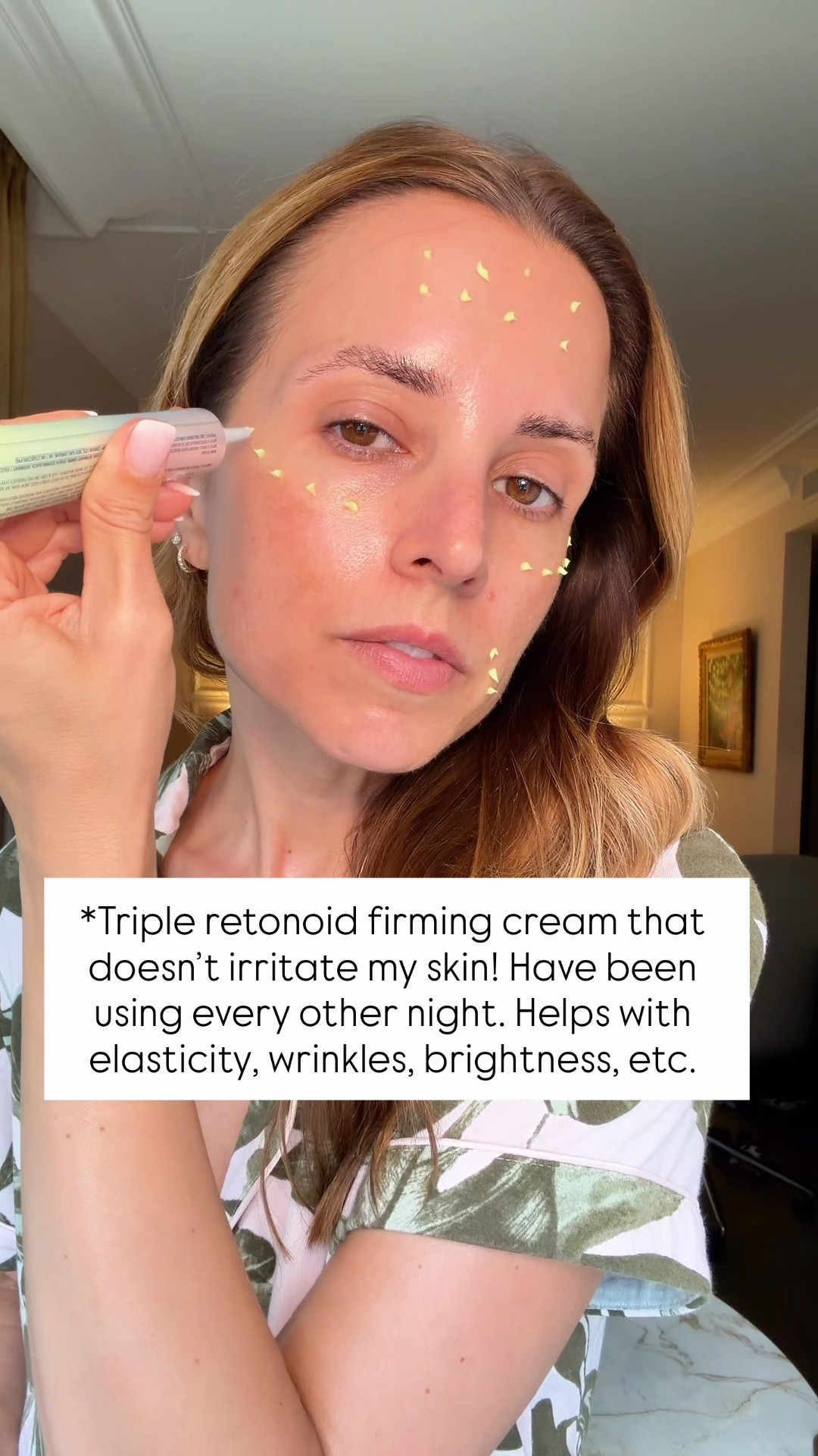 Epii triple retinoid cream that doesn’t irritate my skin! I’ve been using every other night. It helps with elasticity, brightness, wrinkles, etc. I have been applying this and then adding the Epii double up cream on top! This is a barrier repair cream and my skin really loves this combo right now!

#LTKselfcare #LTKBeauty #LTKgrwm