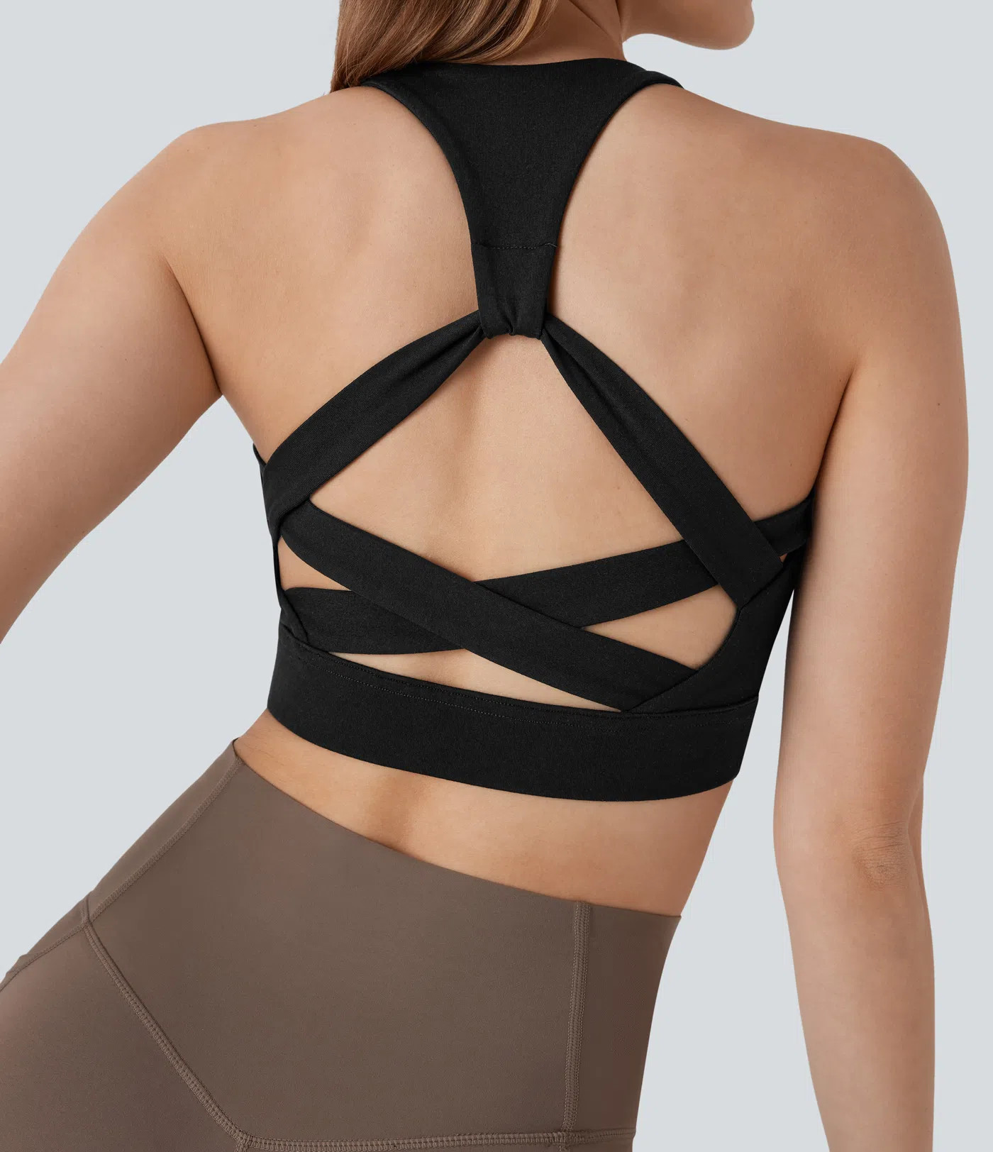 Women’s Low Support Racerback Yoga Sports Bra D-F Cups - Halara | HALARA