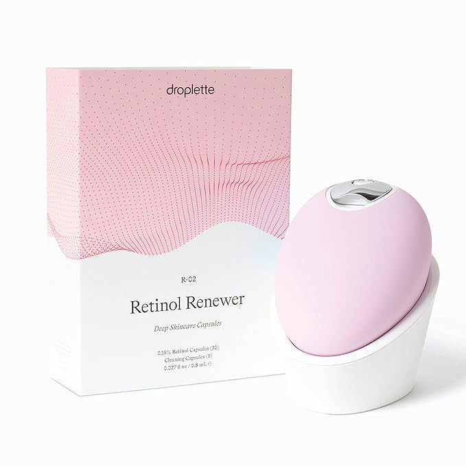 Droplette Deluxe Retinol Renewer Starter Set (Peony Pink) | Amazon (US)
