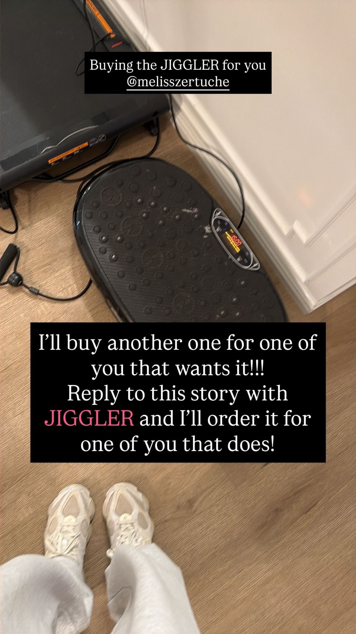 Buying the JIGGLER for you
@melisszertuche  I’ll buy another one for one of you that wants it!!!
Reply to this story with JIGGLER and I’ll order it for one of you that does!