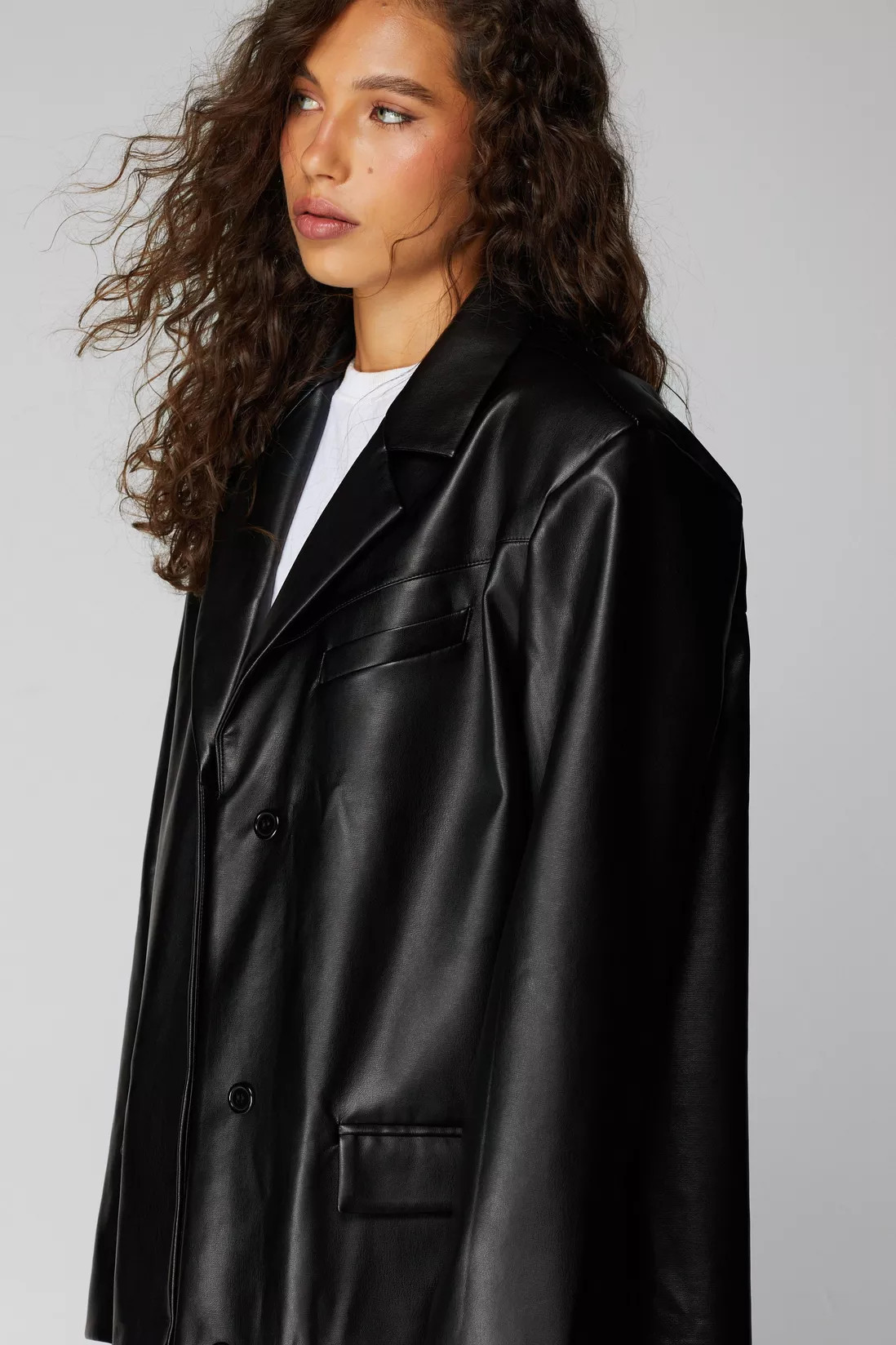 Faux Leather Duster Coat | NastyGal UK