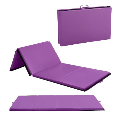 BestMassage Gym Exercise Mat 4-Panel Folding Gymnastics Mat for Home Gym Use, Purple | Target