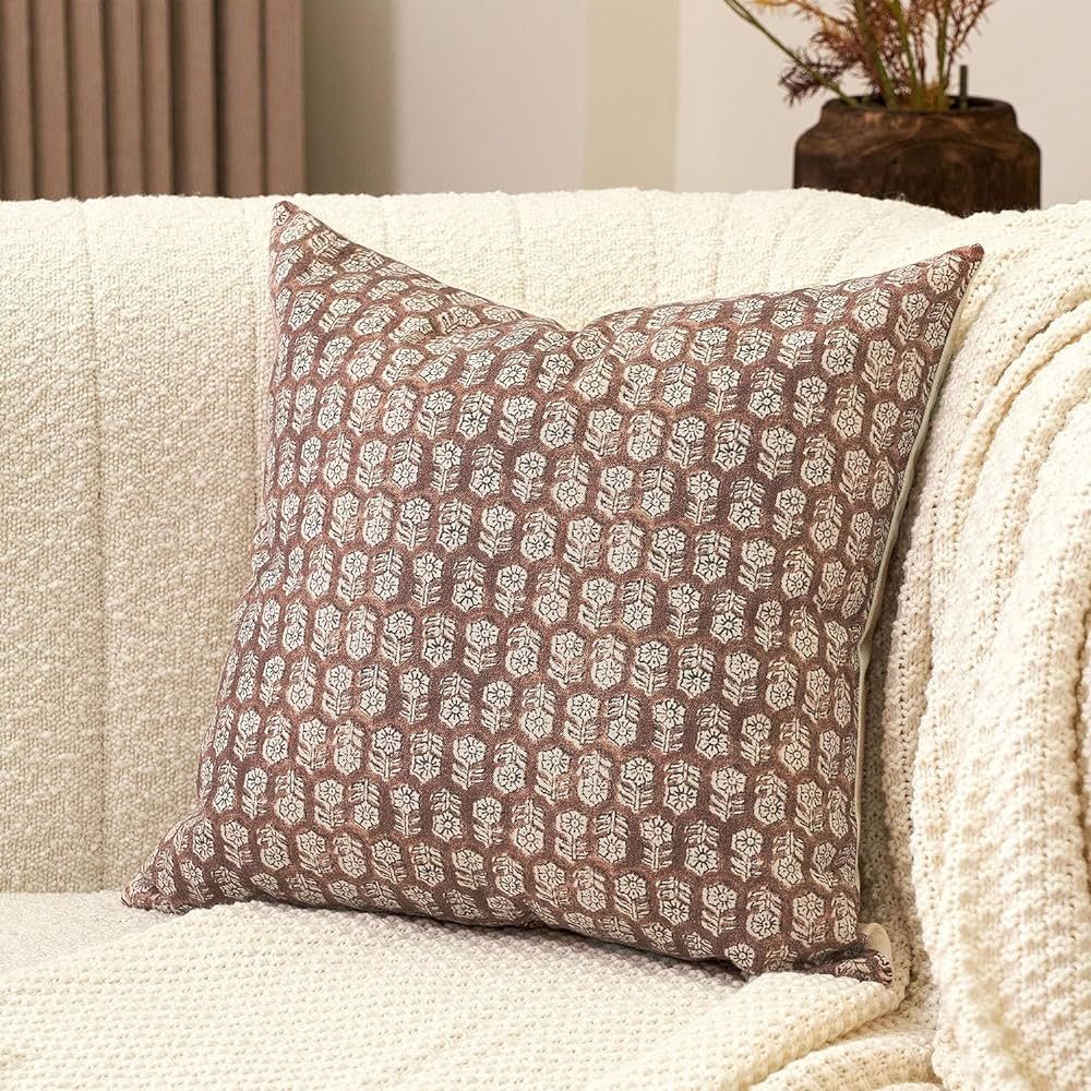 20x20 Pillow Covers Floral Pillow Covers Farmhouse Neutral Pillow Covers Decorative Pillows for C... | Amazon (US)