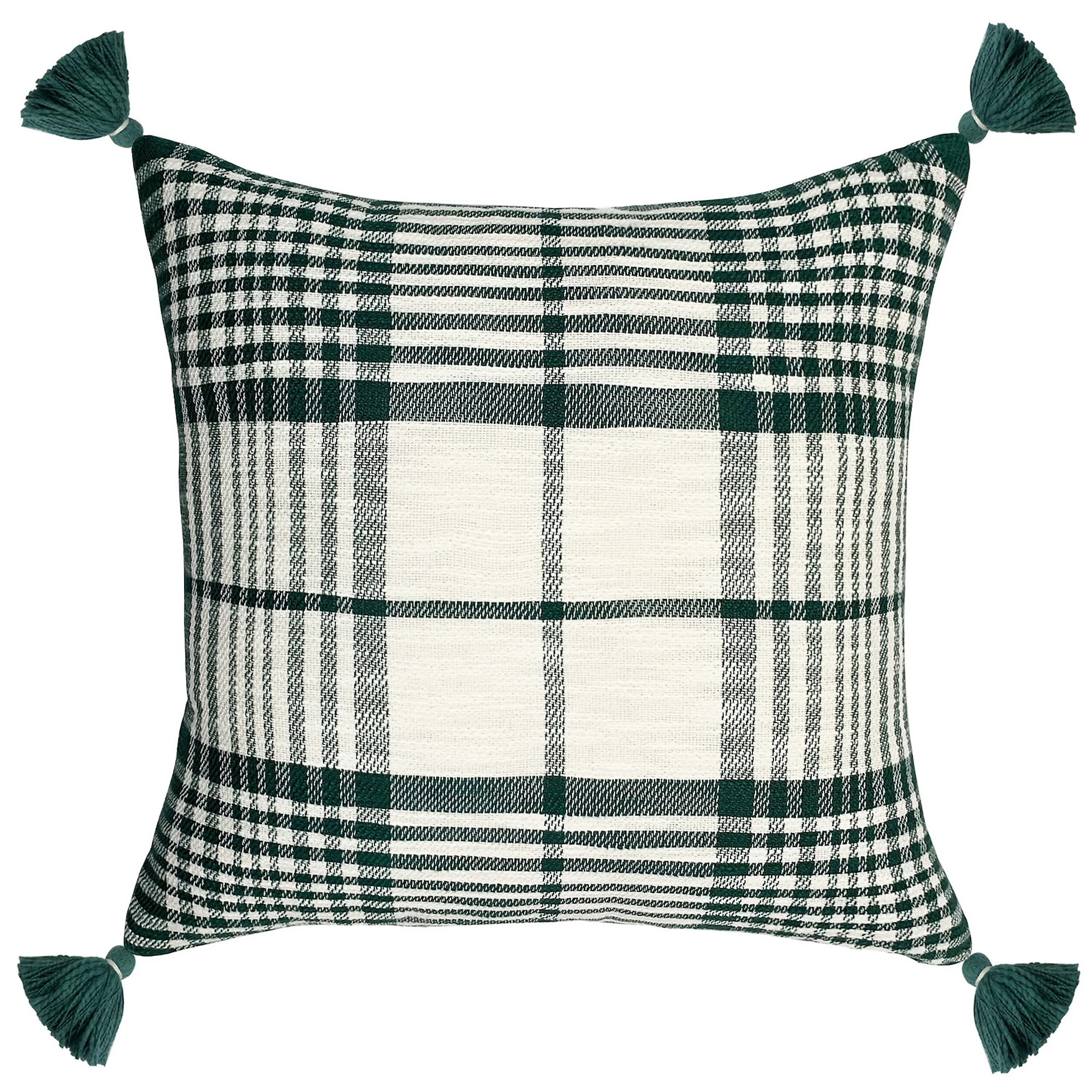 Sonoma Goods For Life® Ultimate Woven Green Plaid Feather Fill Throw Pillow | Kohl's