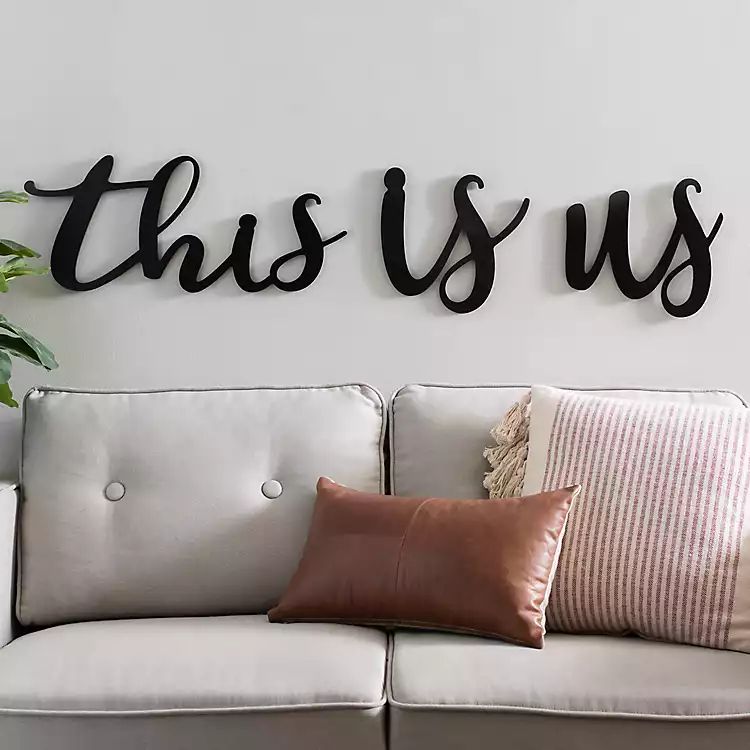 Black This Is Us Script Wall Plaques, Set of 3 | Kirkland's Home