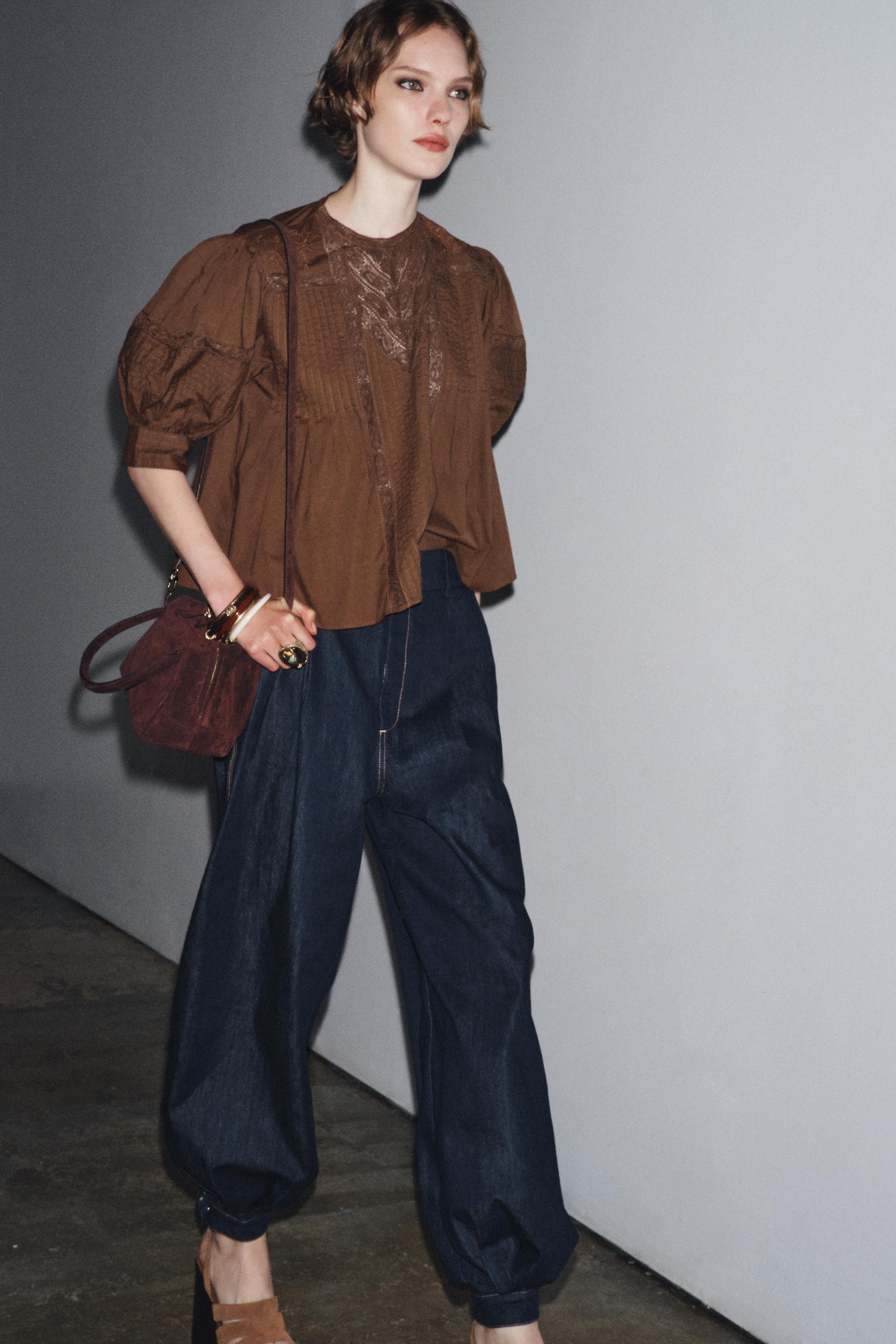 ZW COLLECTION LACE BLOUSE | Zara US