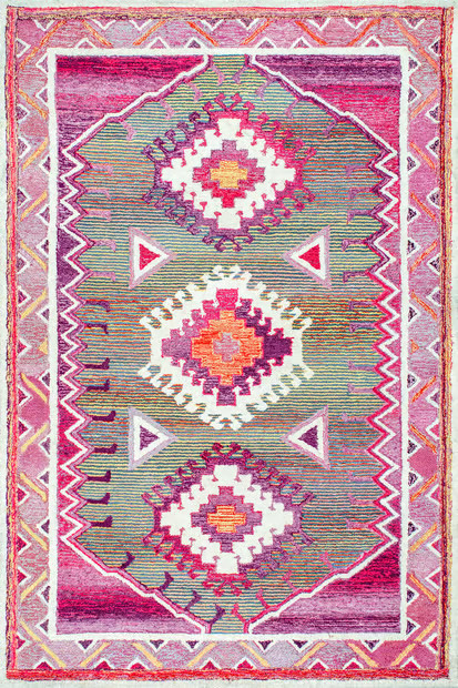 Pink Moroccan Diamond Pole Area Rug | Rugs USA
