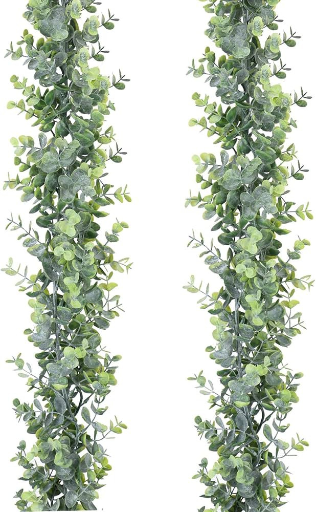 DearHouse Faux Eucalyptus Garland Plant, 2 Pack Artificial Vines Hanging Eucalyptus Leaves Greene... | Amazon (US)