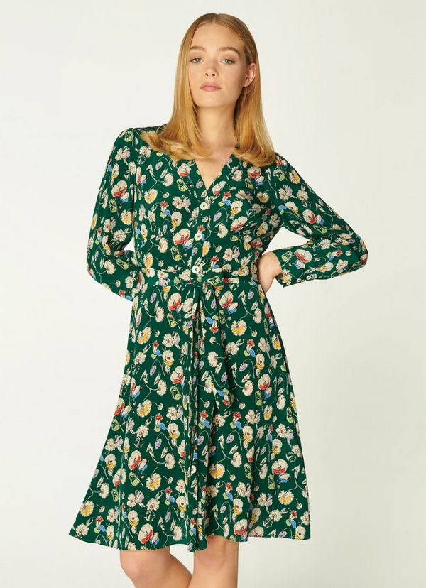 Christy Green Anemone Print Silk Dress | L.K. Bennett (UK)